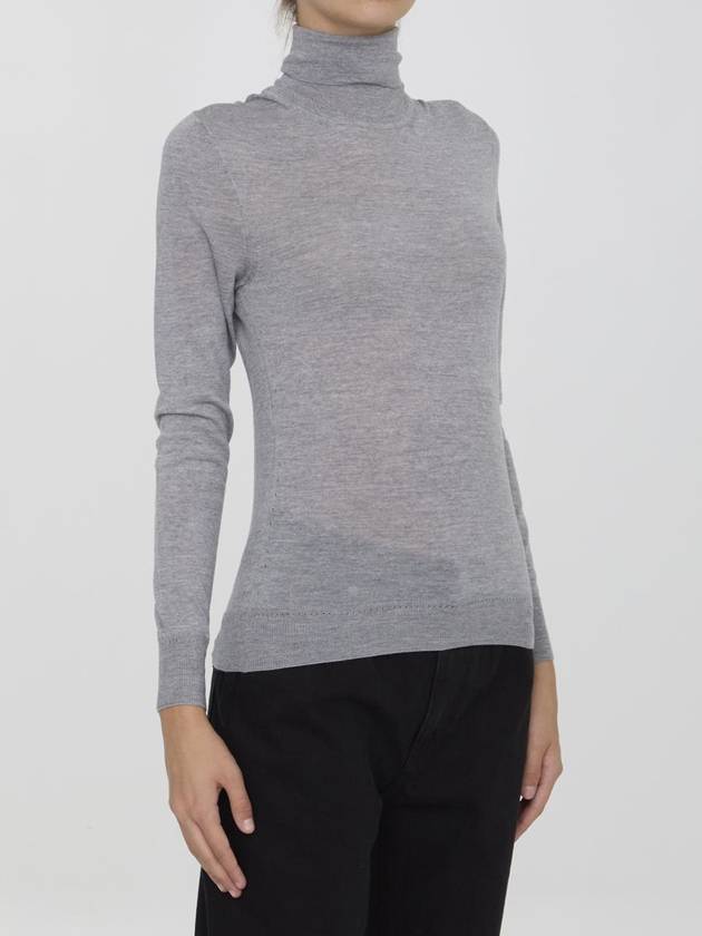 Saint Laurent Cassandre Wool Turtle Neck Grey