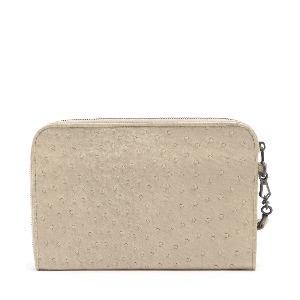 Bottega Veneta Ostrich Clutch Beige