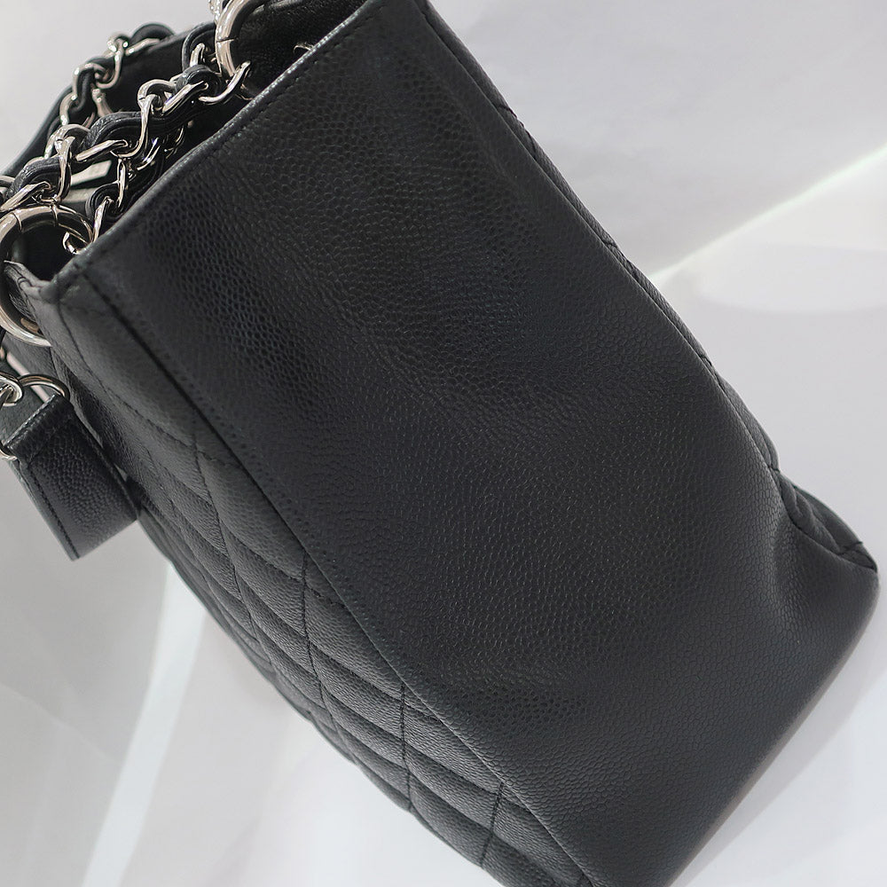 Chanel A50995 Coco Caviar S BK Black/Silver G Women 8th Certificate Box