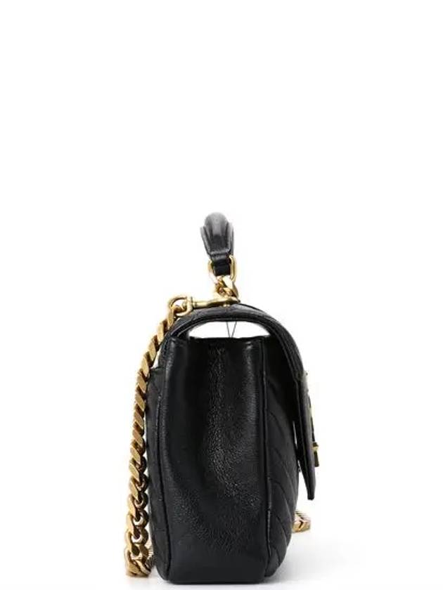 Saint Laurent College Medium in Quilted Leather Shoulder Bag Black