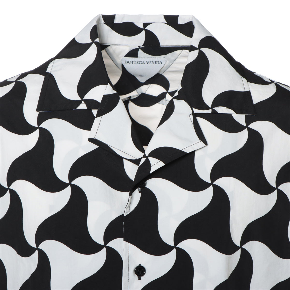 Bottega Veneta 21 Years Nylon 46 Men Black x White Wedding Triangle Half-Hand 679284