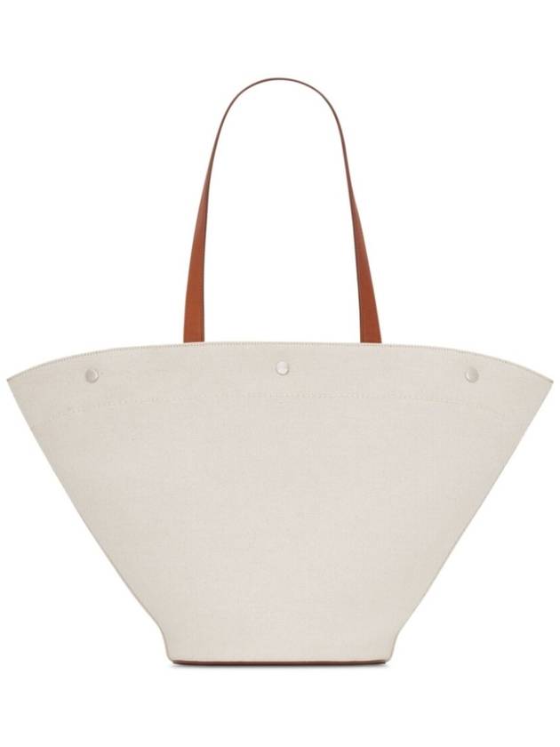 Saint Laurent Rive Gauche Canvas Tote Bag Beige