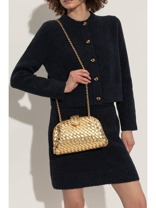 Bottega Veneta Bottega Veneta Small Lauren Shoulder Bag, Women's, Gold