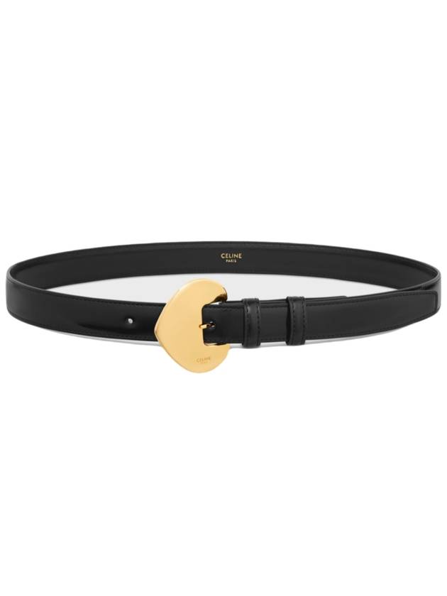 CELINE BC-11 25mm Leather Belt Black