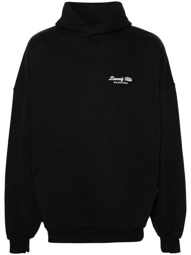 Balenciaga Beverly Hills Embroidered Hoodie Black