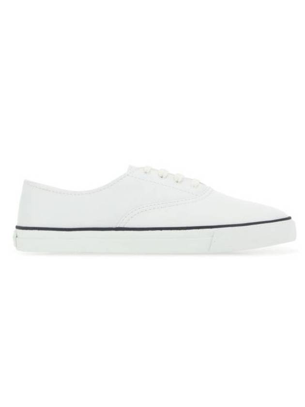 Saint Laurent Tandem Leather Low Top Sneakers White
