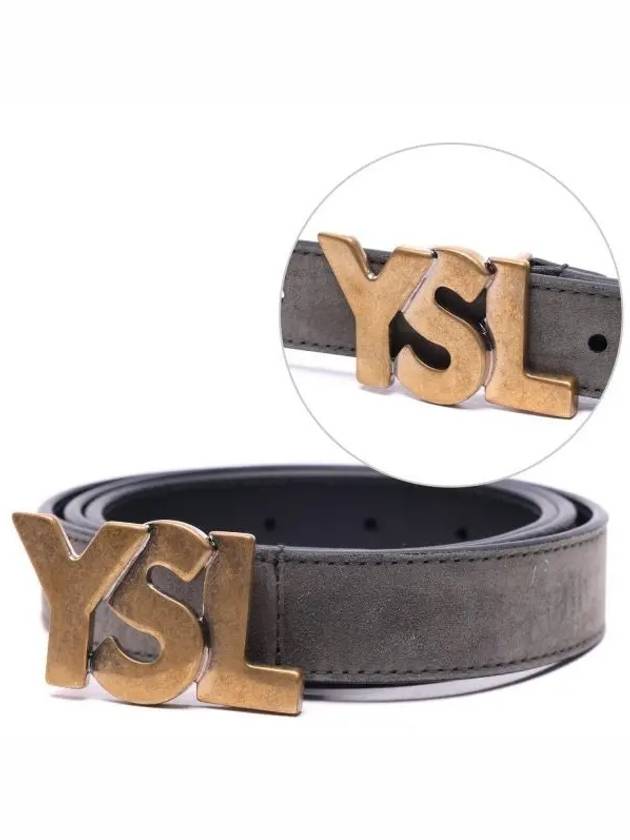 Saint Laurent YSL Logo Belt Brown