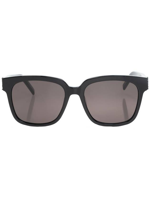 Saint Laurent Eyewear Logo Plaque Acetate Sunglasses Black