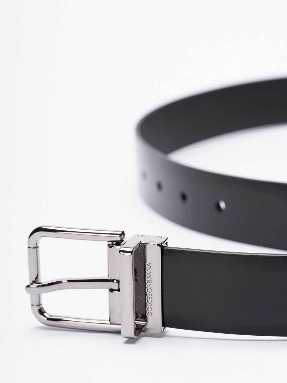 Dolce & Gabbana Men Brushed Calfskin Belt