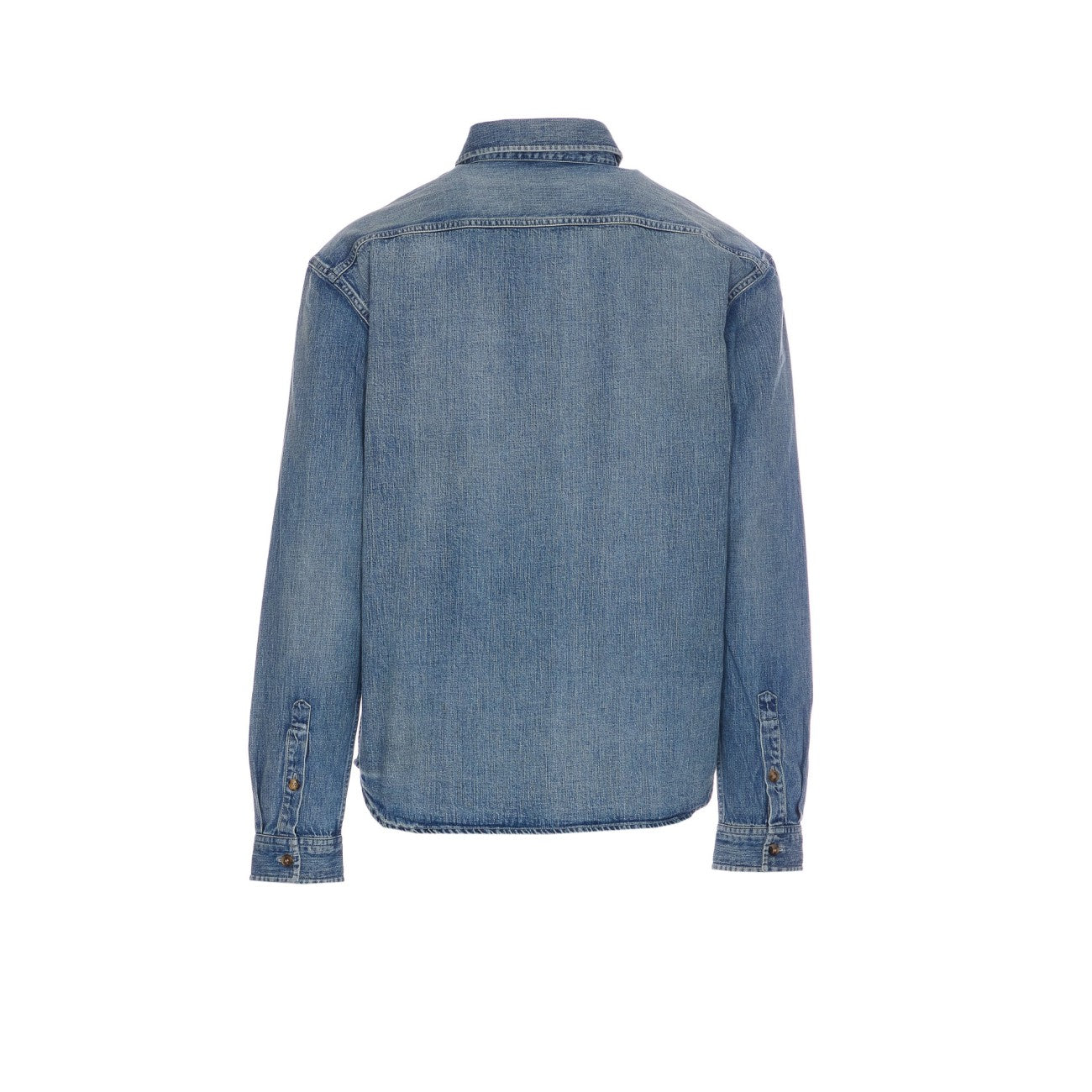 Saint Laurent Men Cassandre Denim Shirt