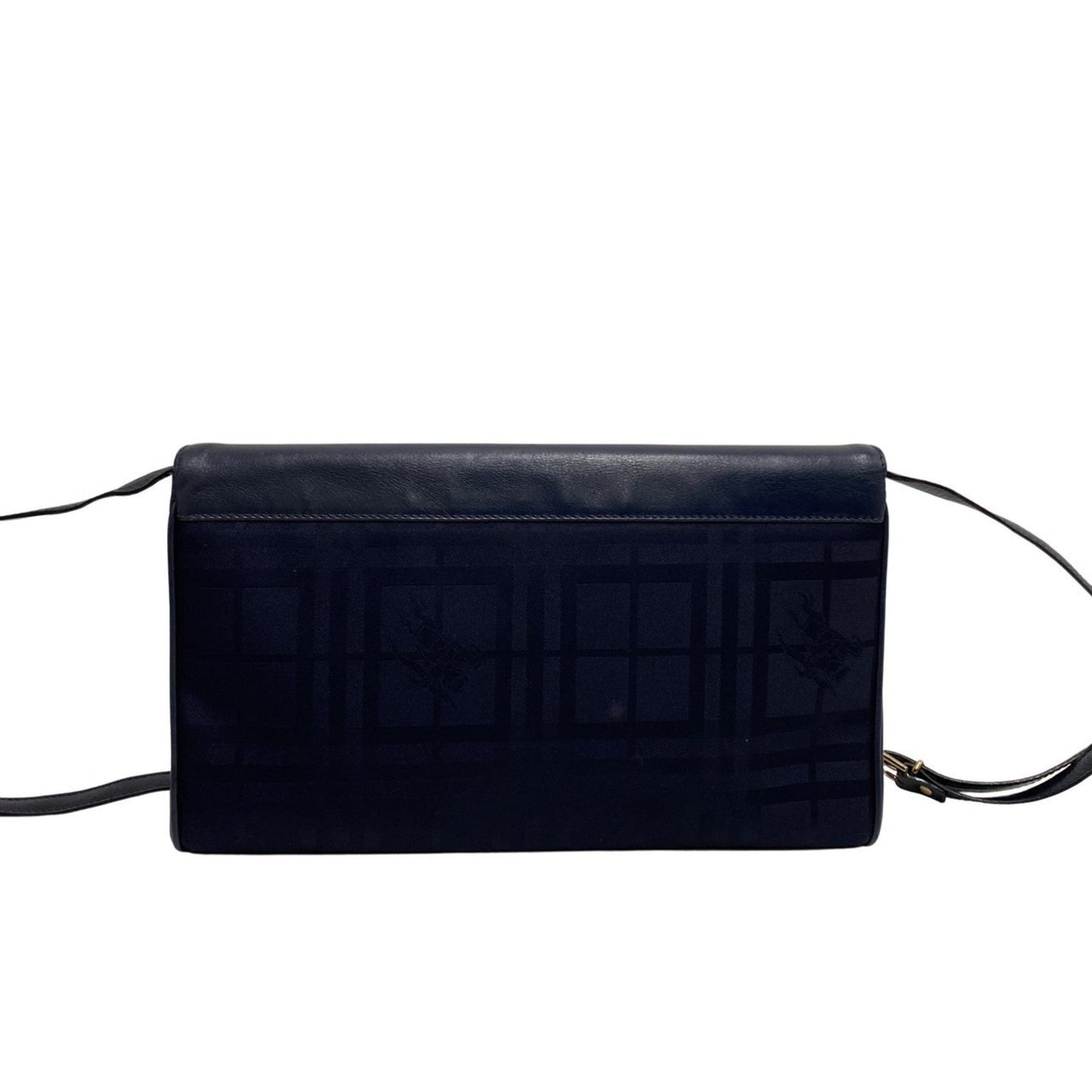 Burberry Leather Nylon Clutch Bag Shoulder Bag ()