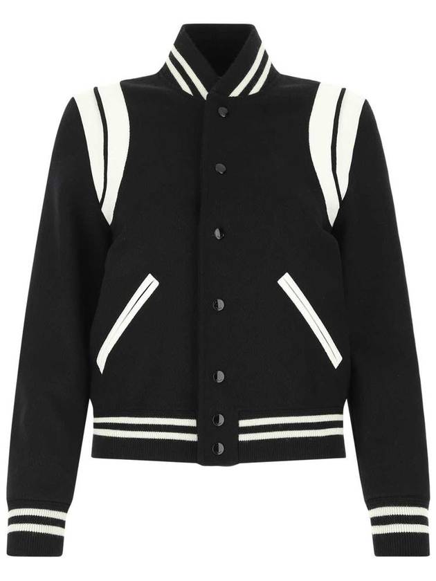 Saint Laurent Teddy Jacket In Wool Black
