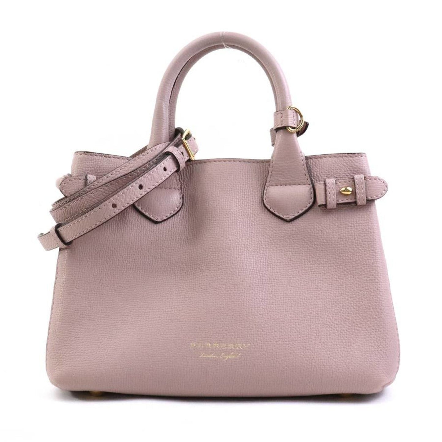 Burberry pink Leather Canvas Handbag Shoulder Bag ()