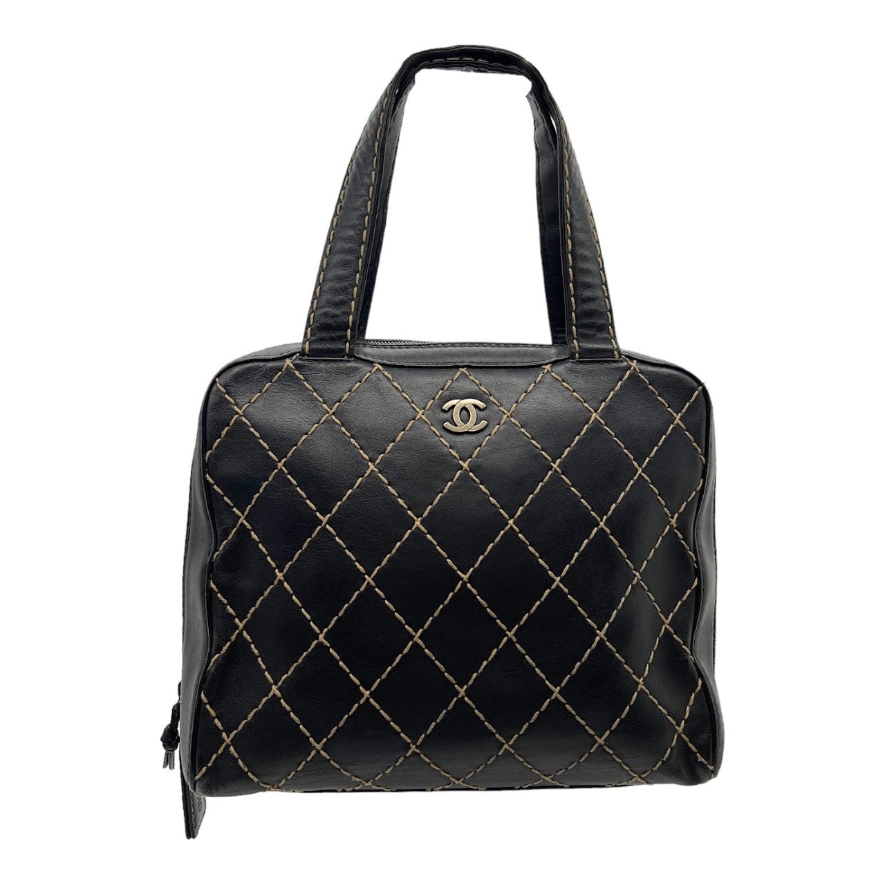 Chanel bag Black Quilted Wild Stitch Handbag