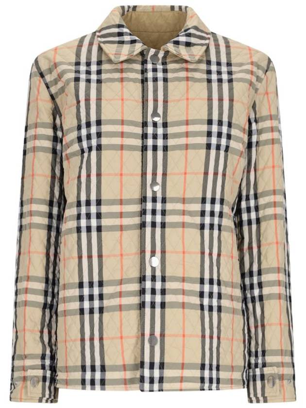 Burberry Check Reversible Quilted Jacket Beige