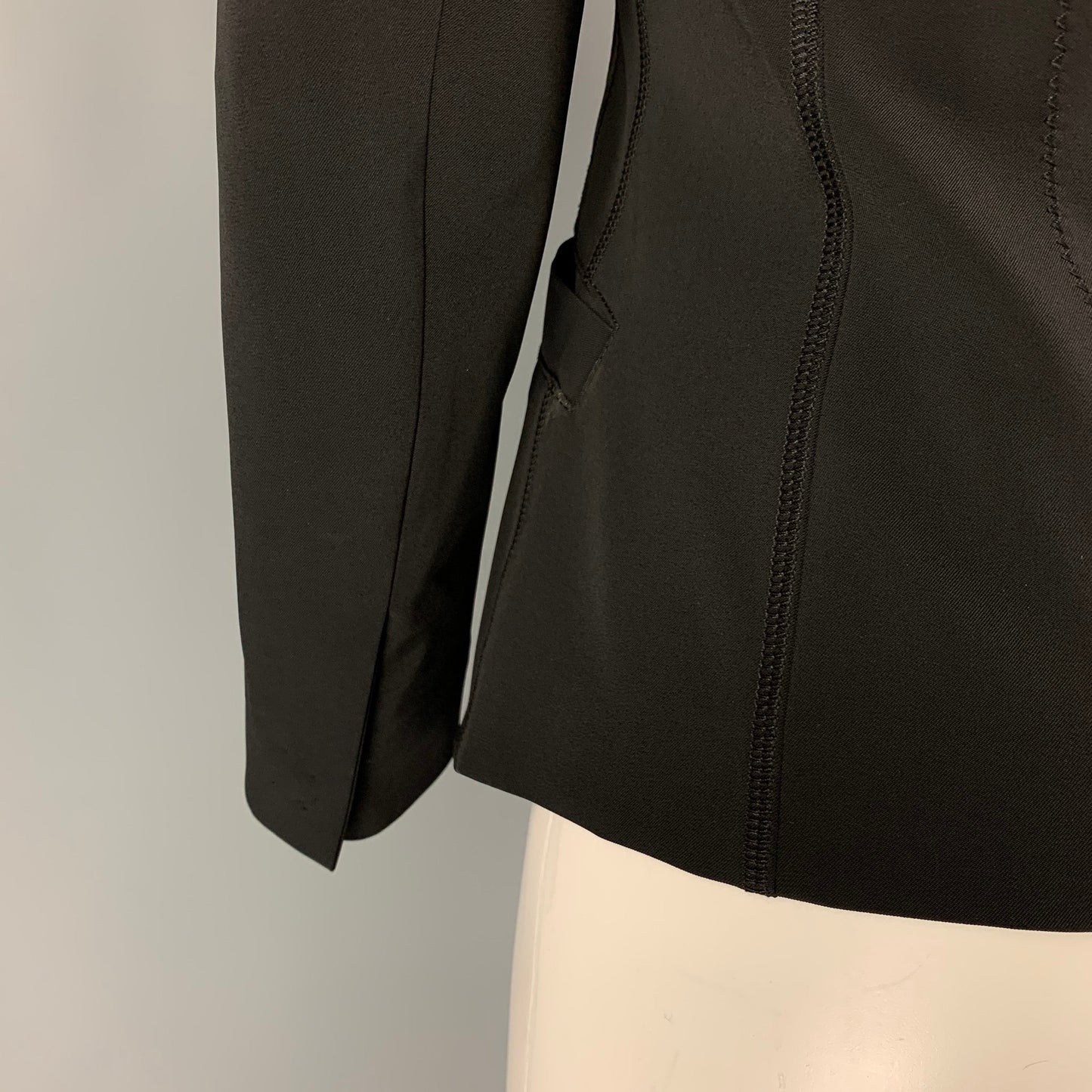 PRADA Size 4 Black Polyester Jacket