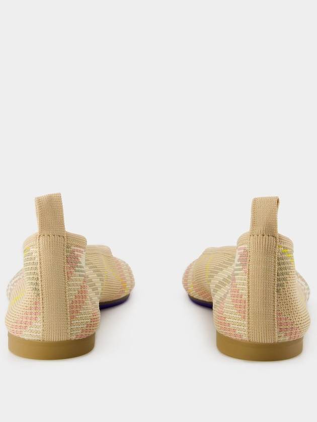 Burberry Knit Baby 05 Check Ballerinas - Burberry - Nylon - Pink