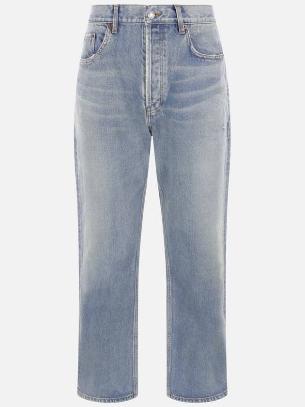 Saint Laurent Loose Fit Mid Rise Jeans Blue