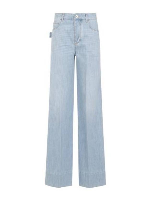 Bottega Veneta Wide Leg Denim Jeans Light Bleach