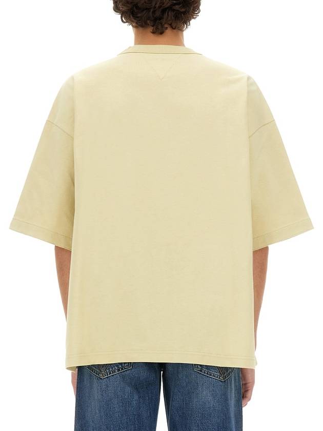 Bottega Veneta Cotton Jersey Short Sleeve T-Shirt Beige