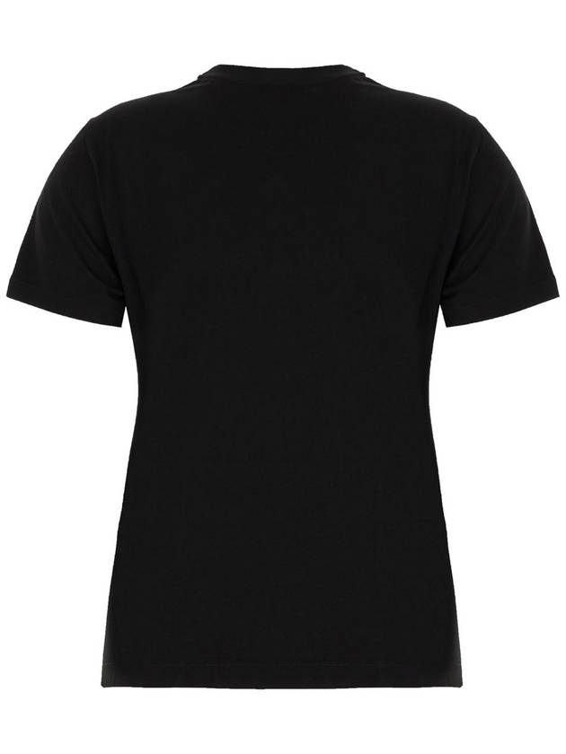 Fendi Embroidered Logo Short Sleeve T-Shirt Black