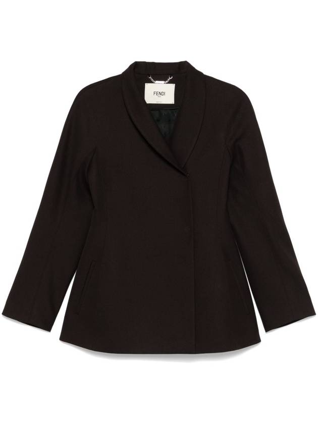 Fendi Wool Jacket Dark Purple