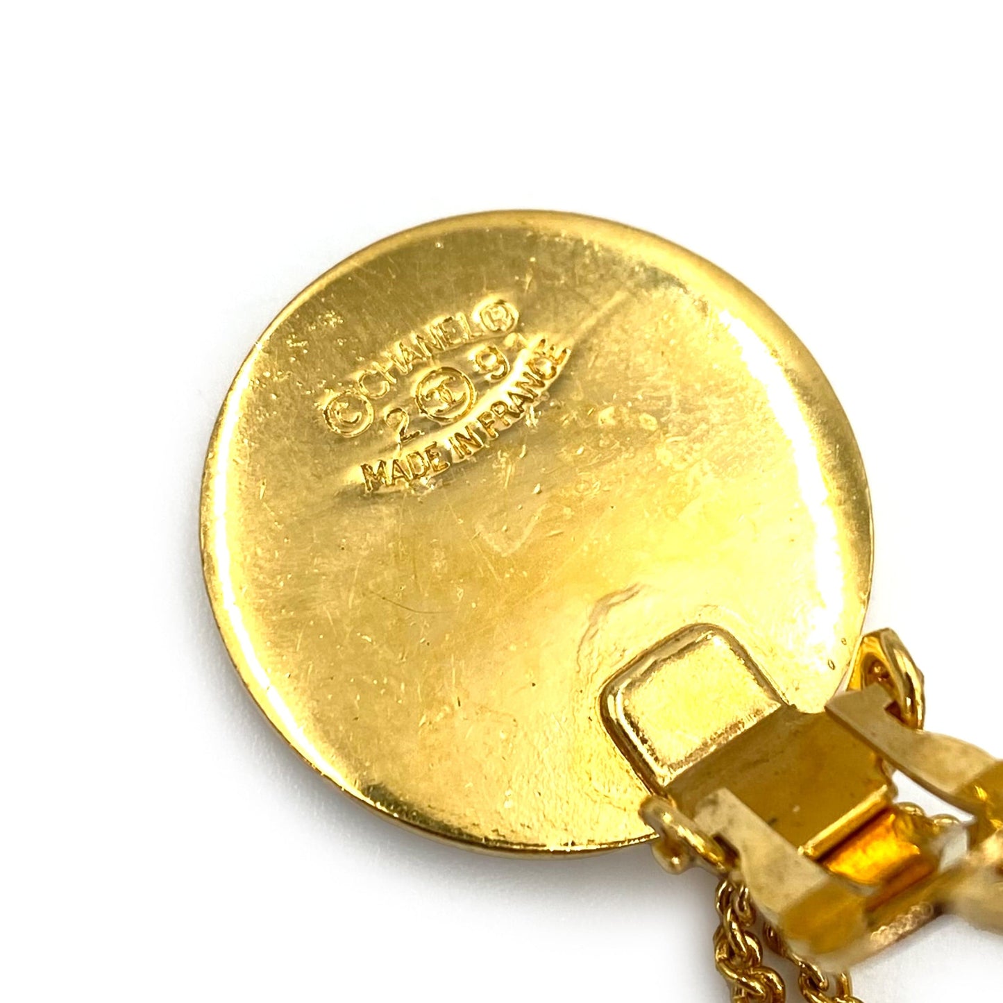 Chanel Vintage Earrings (Clip-On) CC Flap Motif 90240936