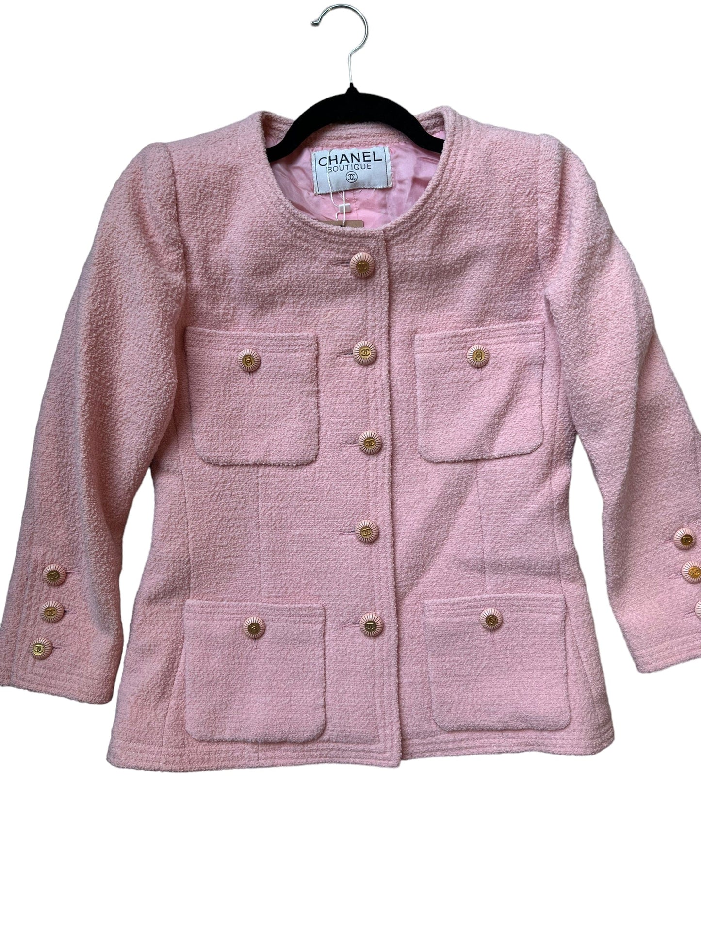 Chanel 93P pink tweed suit UKL1432