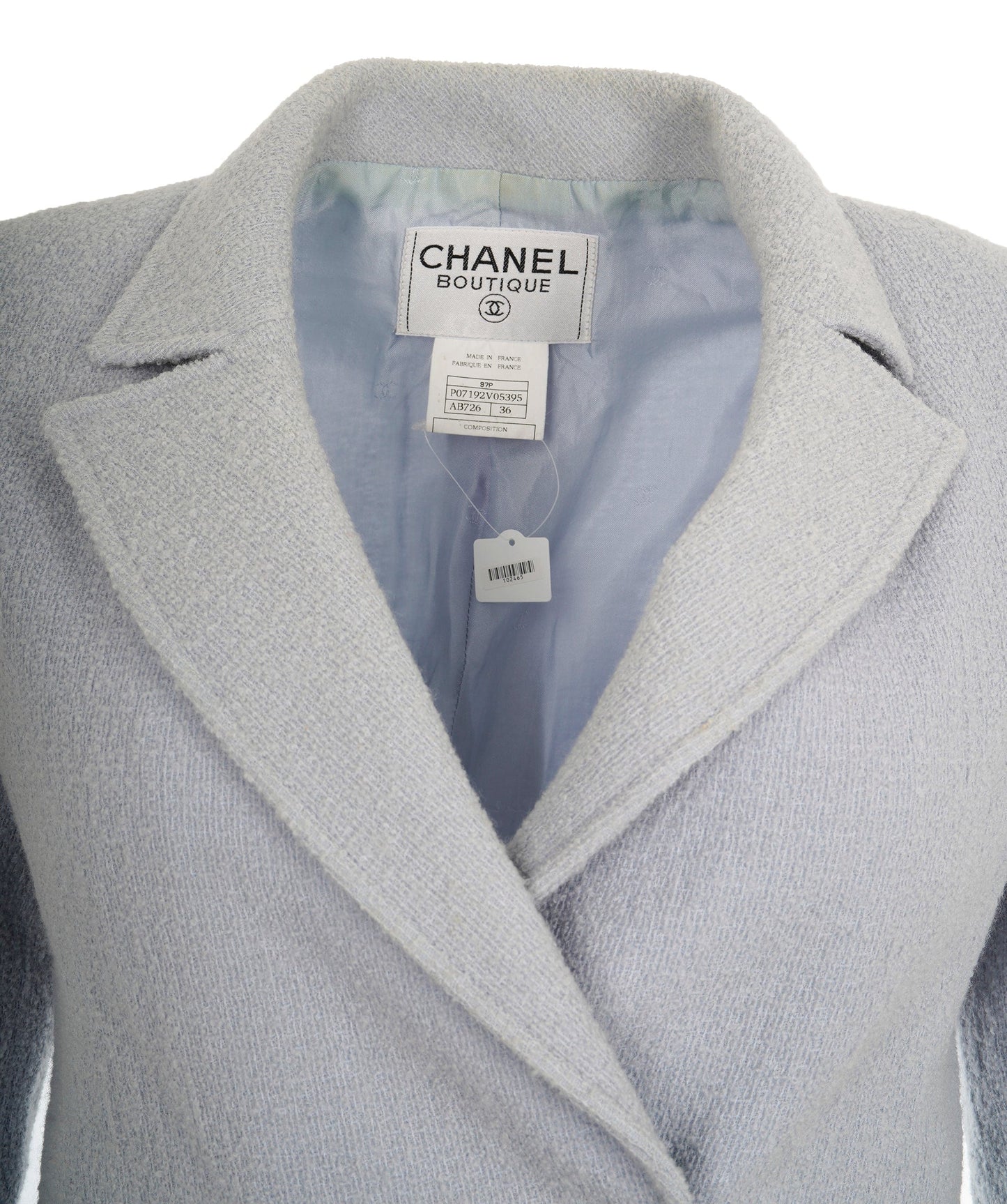 Chanel 97P Blue blazer tweed set AVC2129