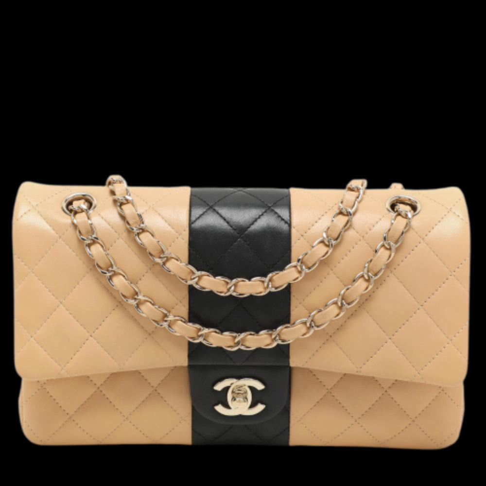 Beige Leather Chanel Flap Bag