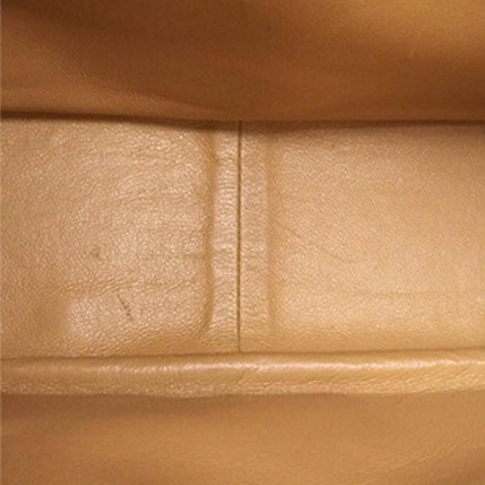 Beige Leather Chanel Handbag