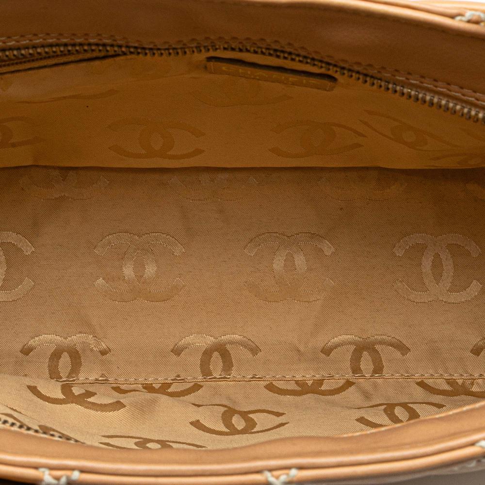 Beige Leather Chanel Handbag
