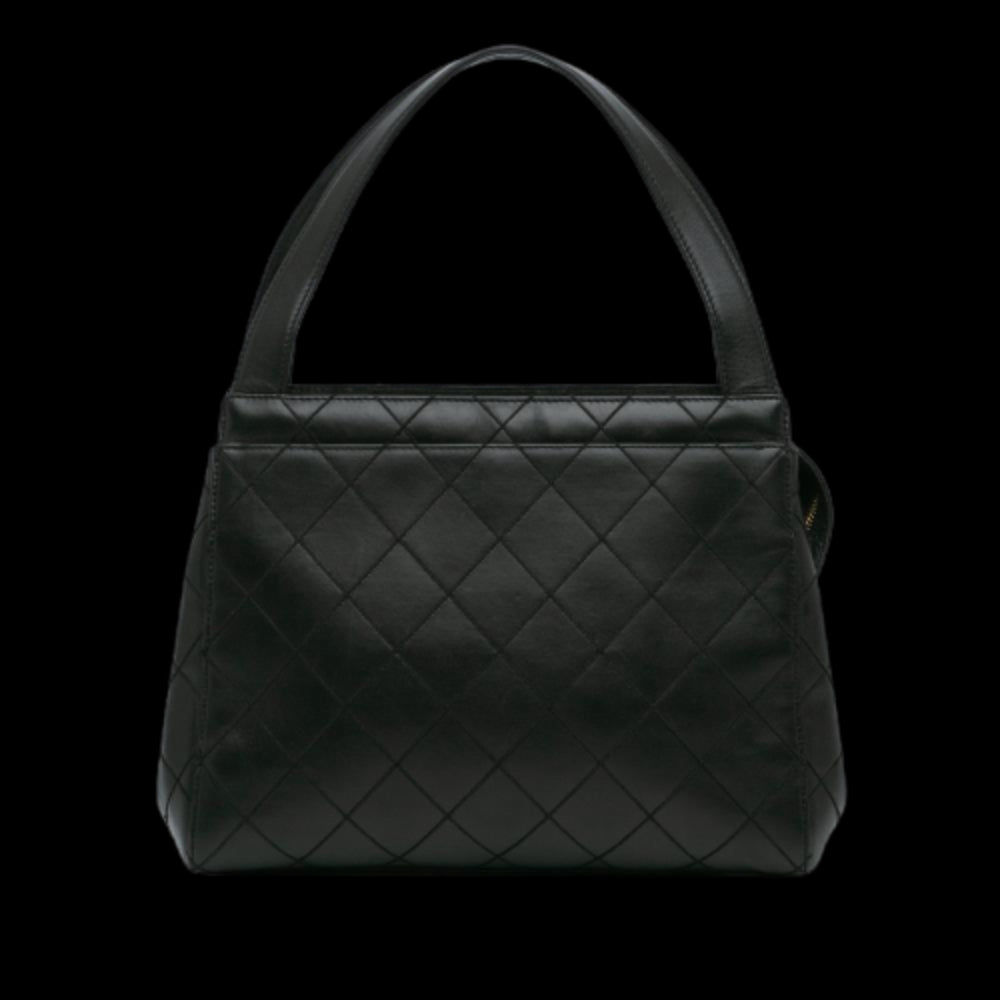 Black Leather Chanel Handbag