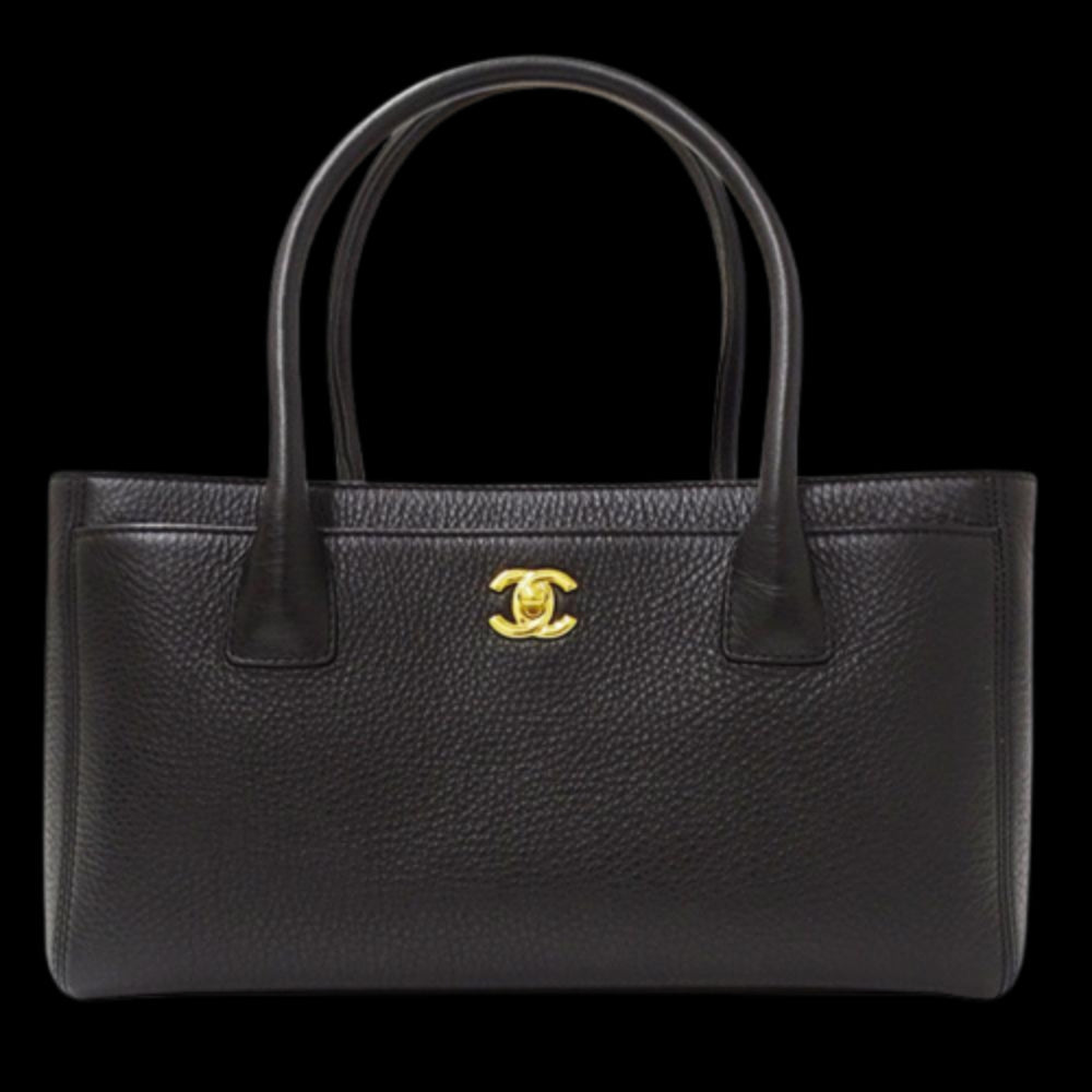 Black Leather Chanel Handbag