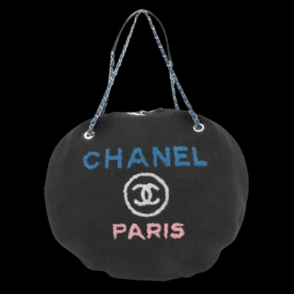 Black Leather Chanel Deauville