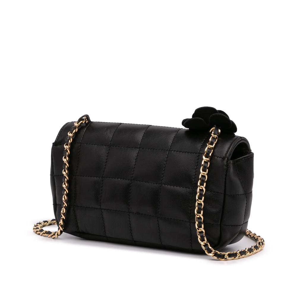 Black Leather Chanel Chocolate Bar