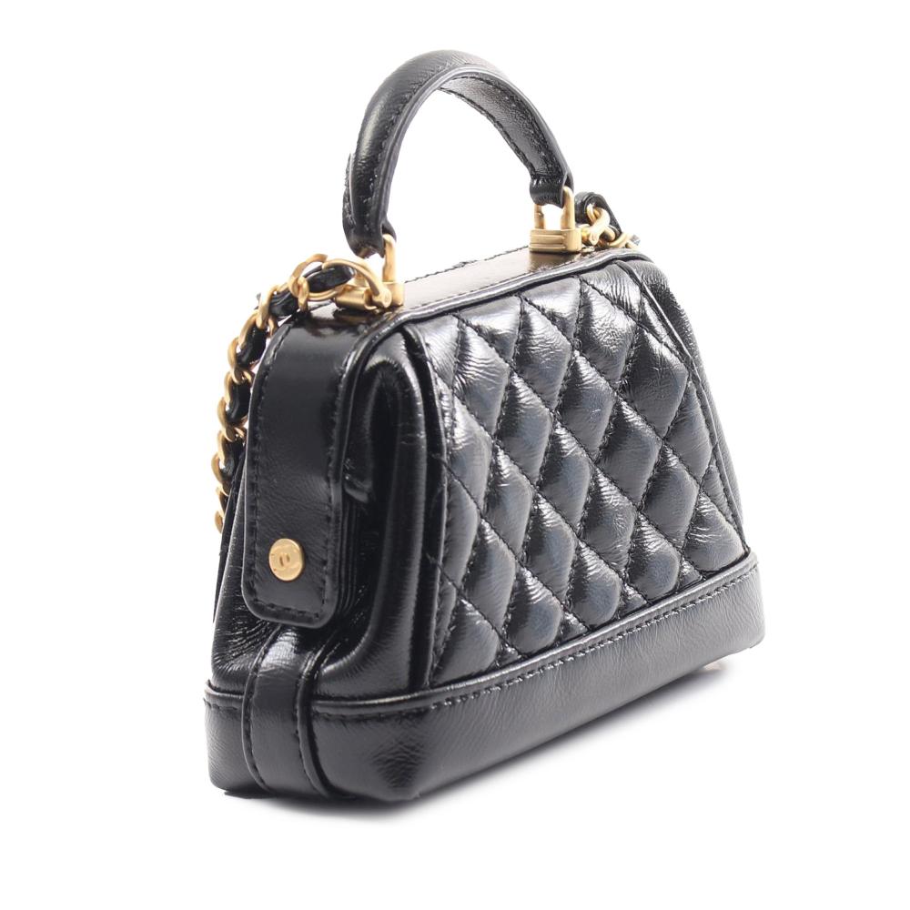 Black Leather Chanel Handbag