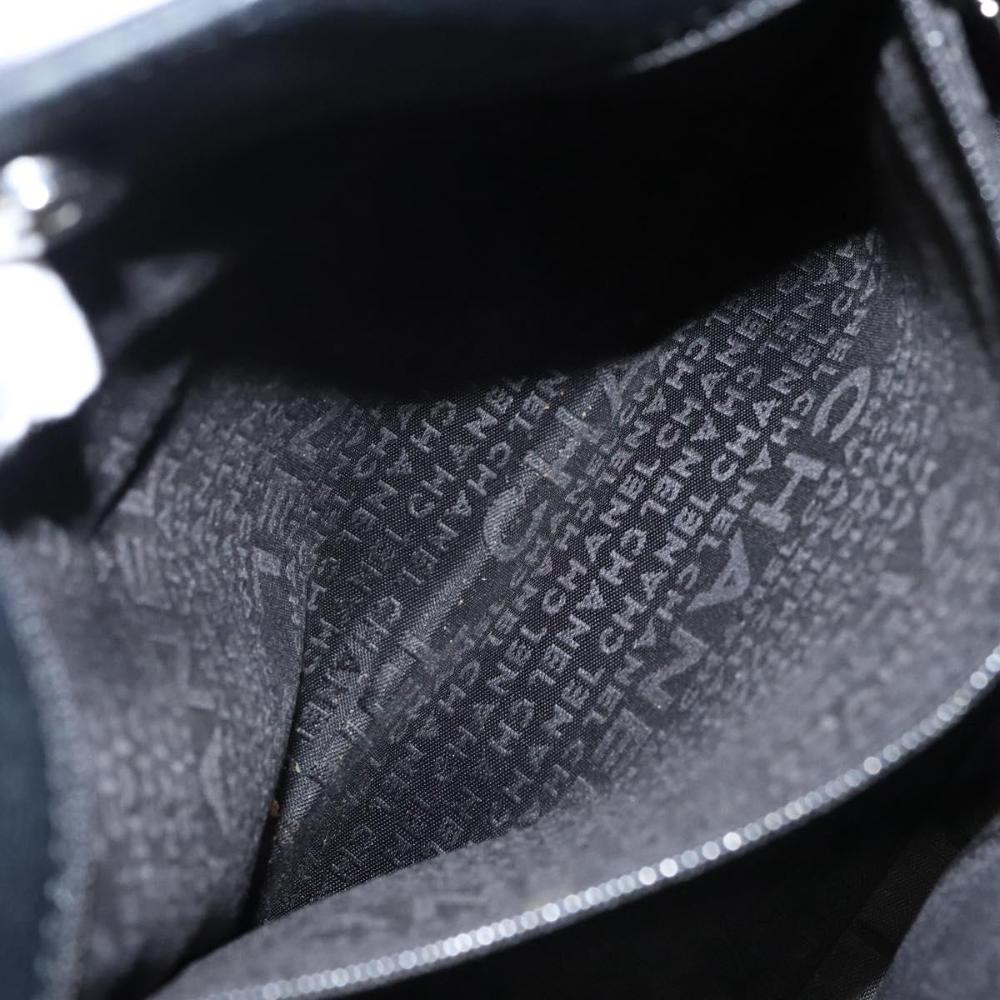 Black Leather Chanel Tote