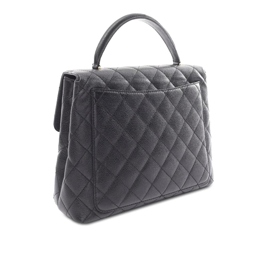 Black Leather Chanel Handbag