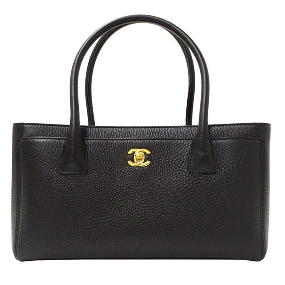 Black Leather Chanel Handbag