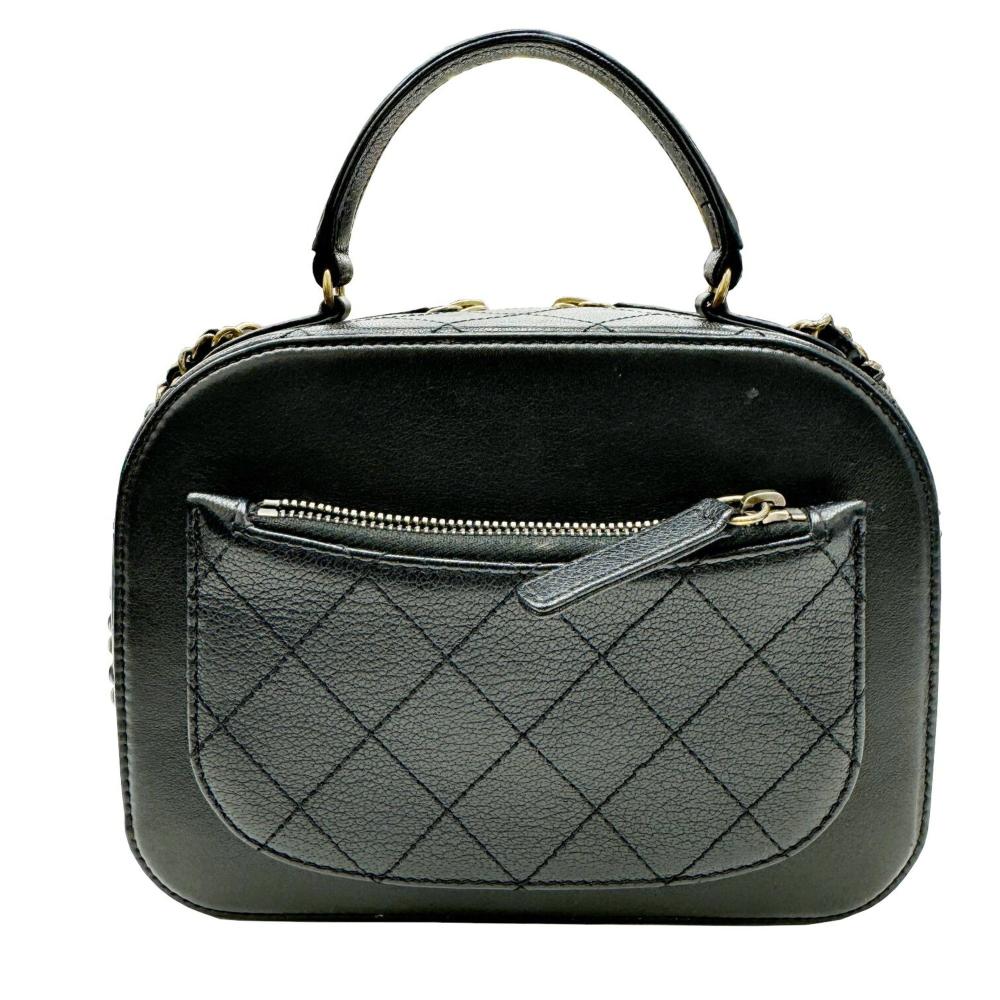 Black Leather Chanel Vanity
