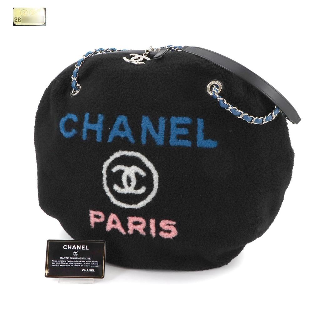 Black Leather Chanel Deauville