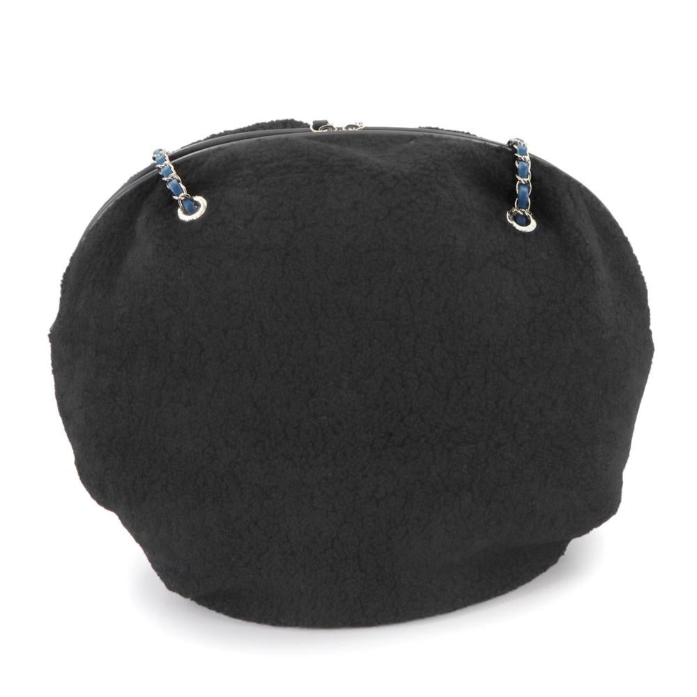 Black Leather Chanel Deauville