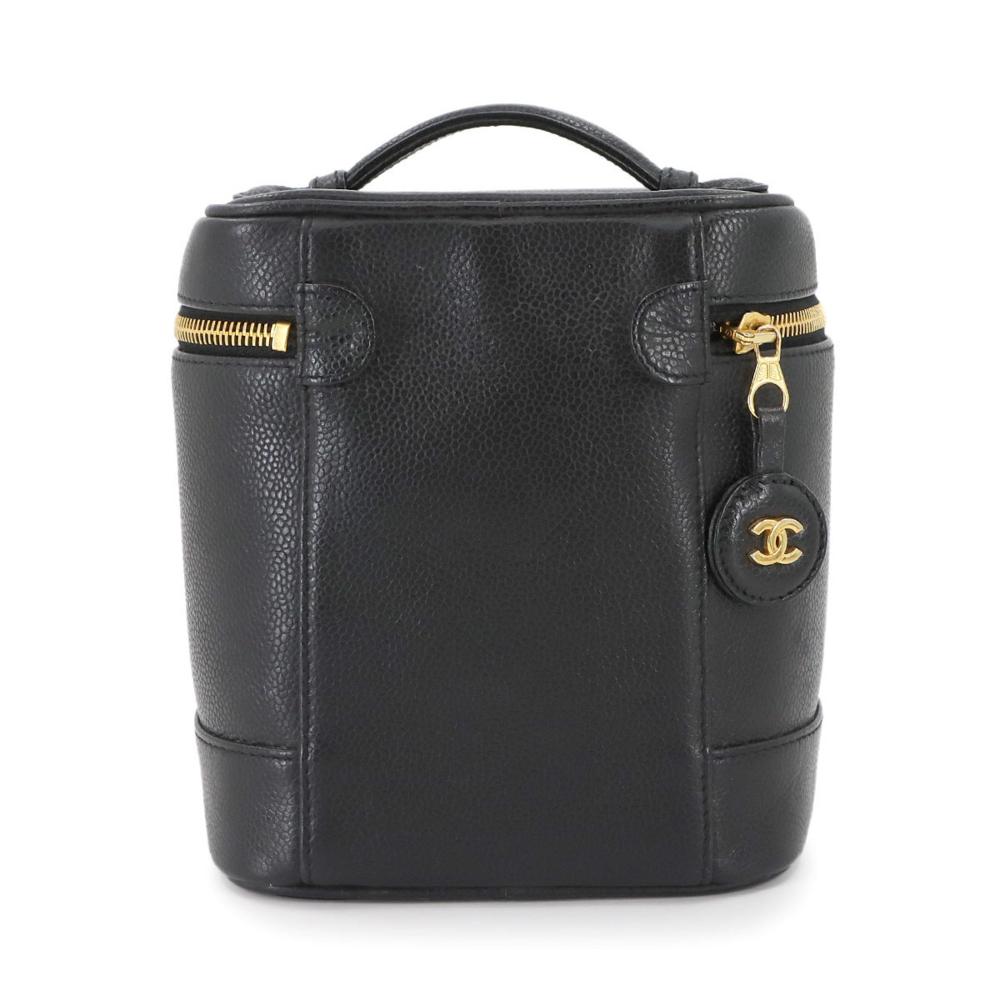 Black Leather Chanel Handbag
