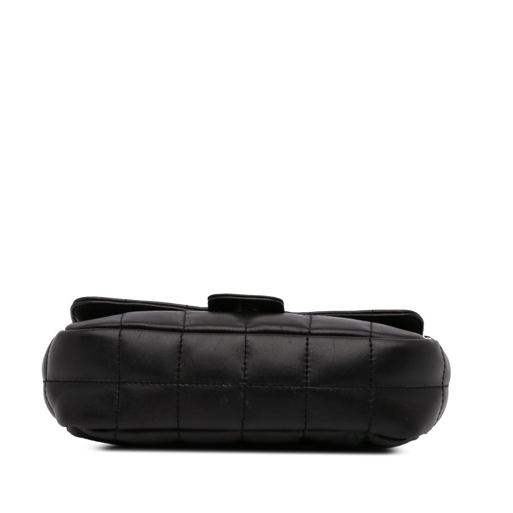 Black Leather Chanel Chocolate Bar