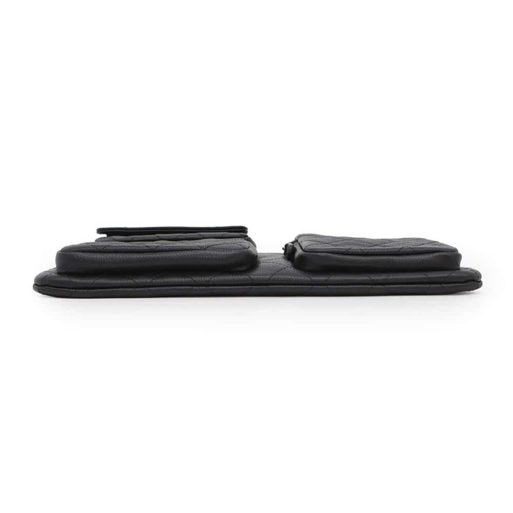 Black Leather Chanel Clutch