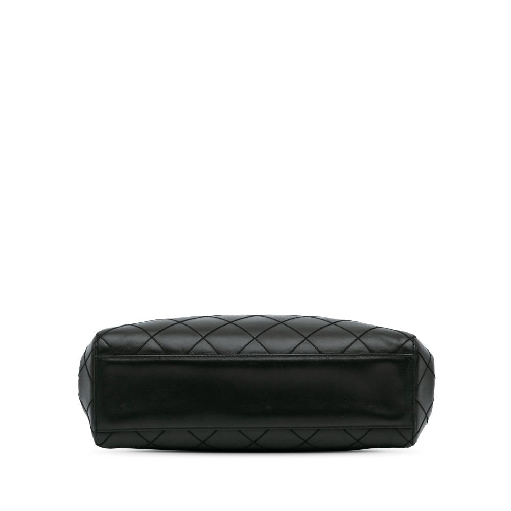 Black Leather Chanel Handbag