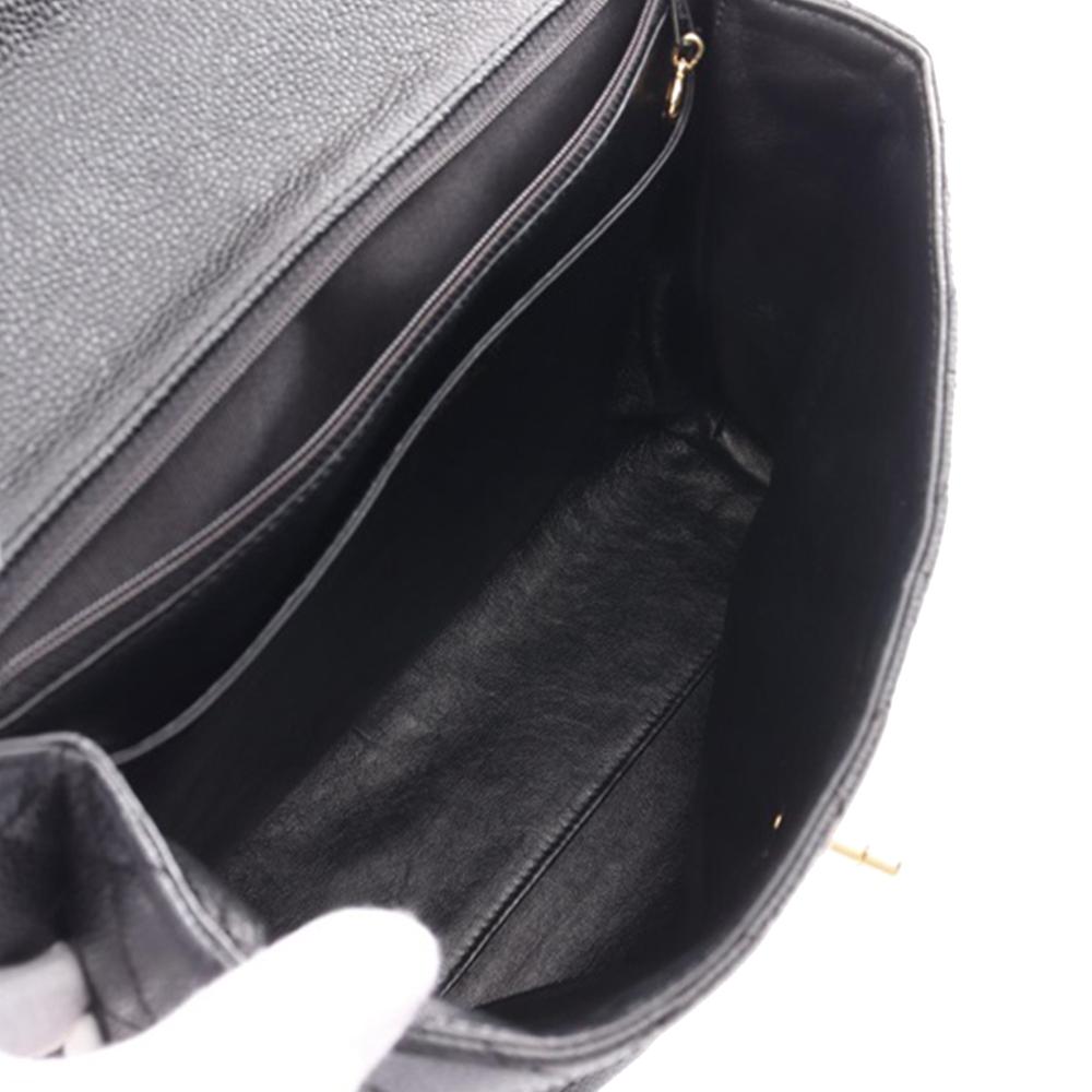 Black Leather Chanel Handbag