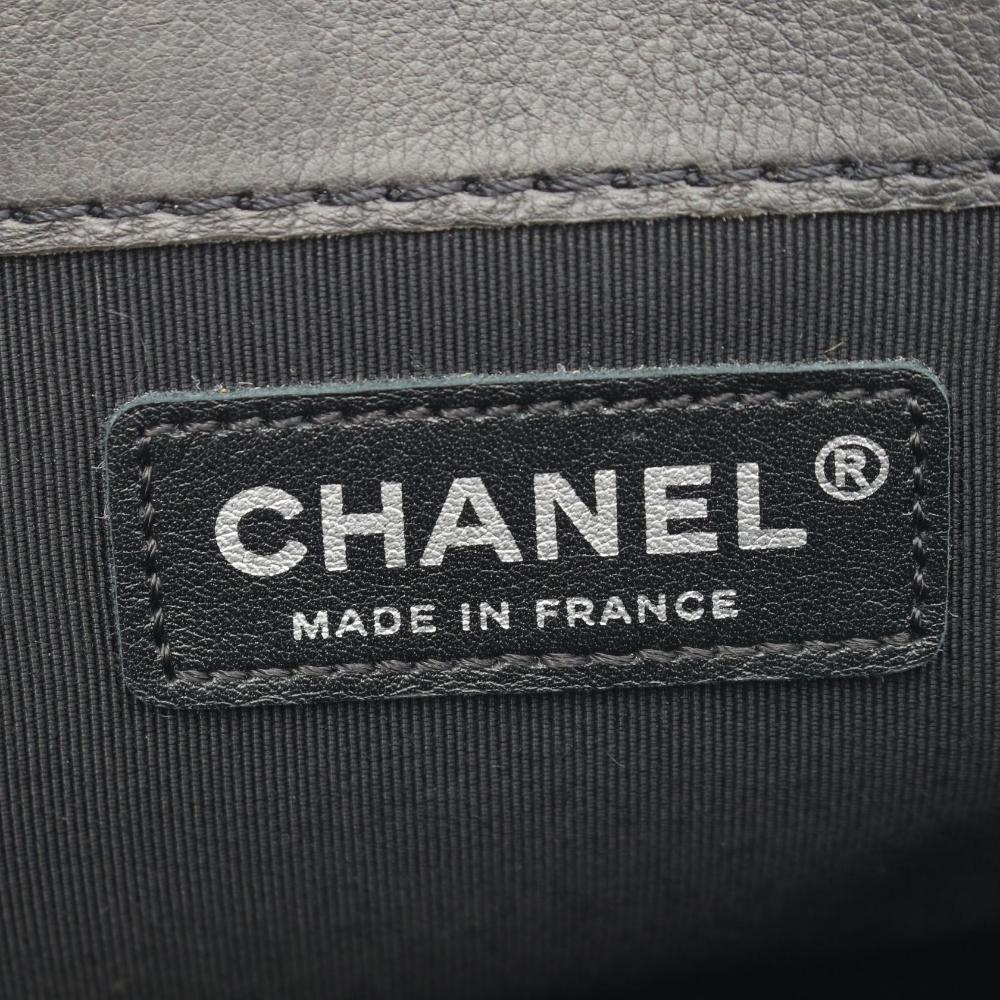 Black Leather Chanel Shoulder Bag