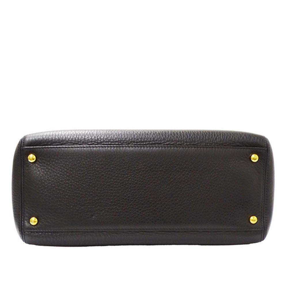 Black Leather Chanel Handbag